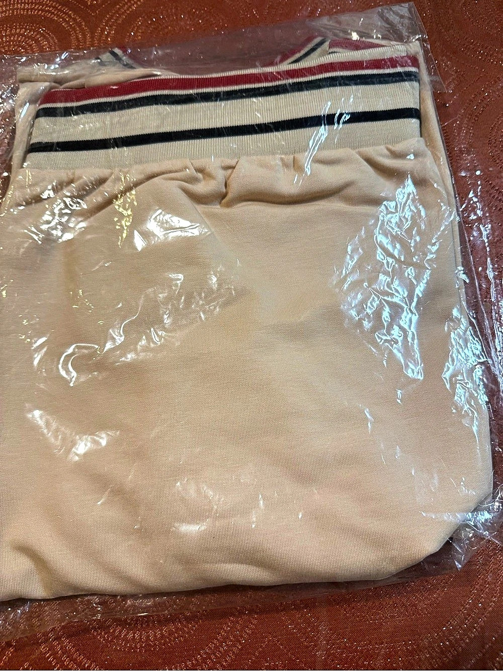 Balenciaga Est. 1917 College Logo Print Crewneck Sweater Beige - Picture 2 of 2